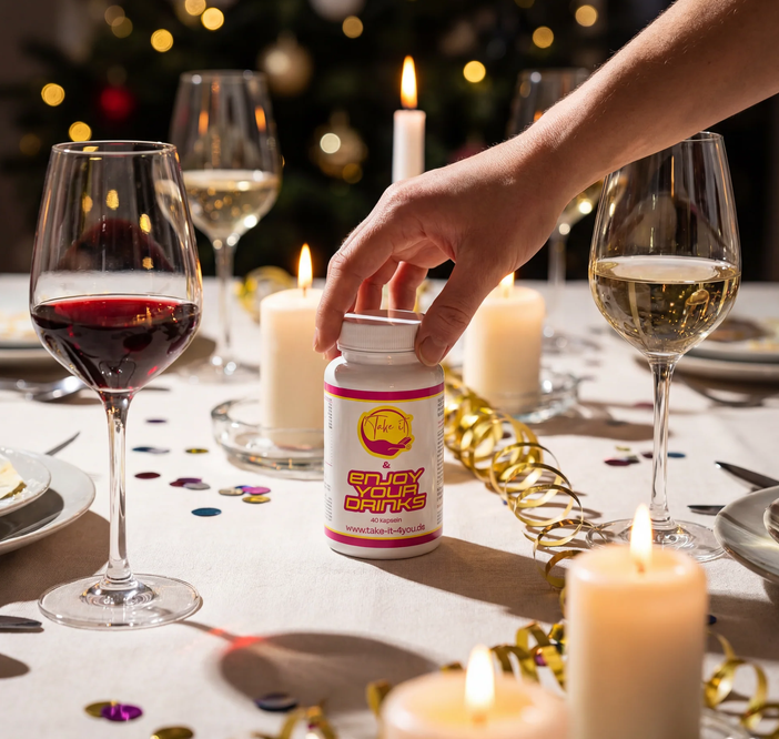 Take it! & Enjoy your Drinks – Dein Körper feiert mit. Nicht gegen dich.